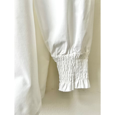 Lace Collar White Long Blouse