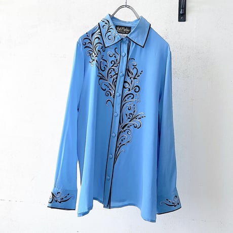 Old Bob Mackie Embroidery Design Silk Shirt