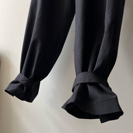 Black-Dyed Remake" Vintage Italian Army Motorcycle Pants "deadstock"