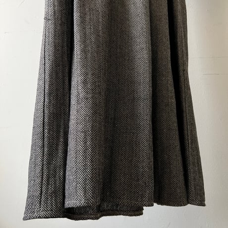 Fake Suede Herringbone Maxi Dress