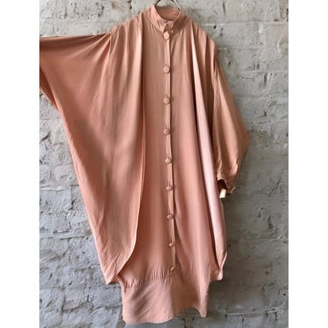 Euro Vintage Layered Design Dolman Sleeve Dress (made in France)
