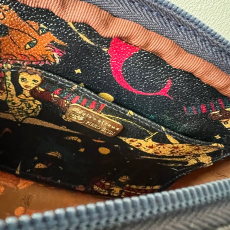 Vintage PIERO GUIDI Patterned Leather Bag