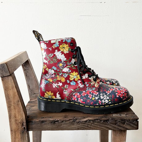 Dr.Marten's Switch Design Flower Pattern 8eyes Boots
