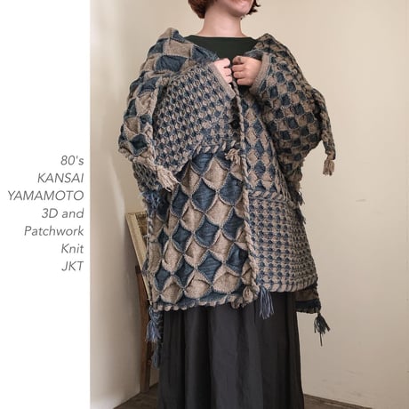 80's KANSAI YAMAMOTO 3D and Patchwork ニットJKT