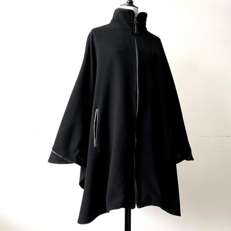 Euro Vintage Zip-up Cape Coat