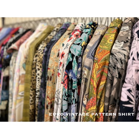 Euro 80-90's Art Pattern Gather Shirt