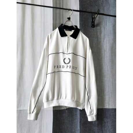 Fred Perry Embroidery Big Logo Half-zip Short Sweat