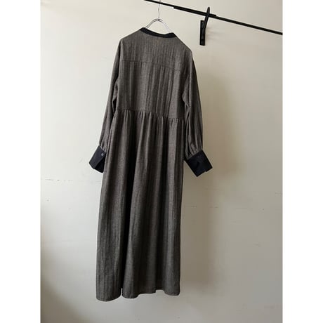 Fake Suede Herringbone Maxi Dress