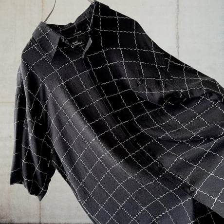 Vintage Check Pattern Rayon Shirt