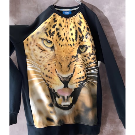 adidas originals Leopard Face Print Logo Sweat