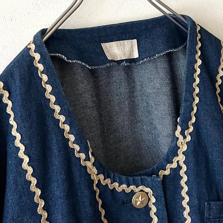 Vintage Decorative Short Denim JKT