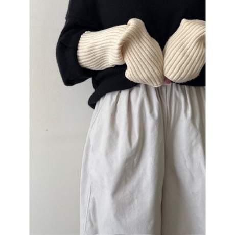 corduroy easy tuck pants