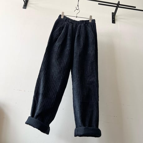 "Resize" Cotton Corduroy Tuck Pants