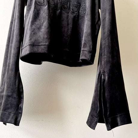 adidas Emboss Logo Bell Sleeve Velours Cut and Sewn