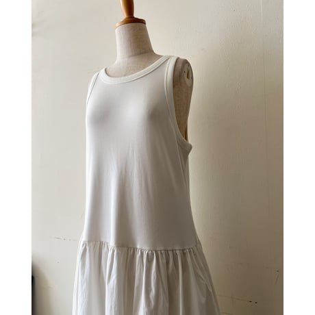No-sleeve Cotton Long Dress
