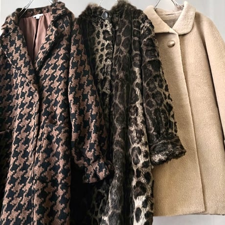 Euro Vintage Leopard Pattern Fake Fur Coat (made in France)