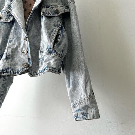 80-90's Bleach Denim Short JKT
