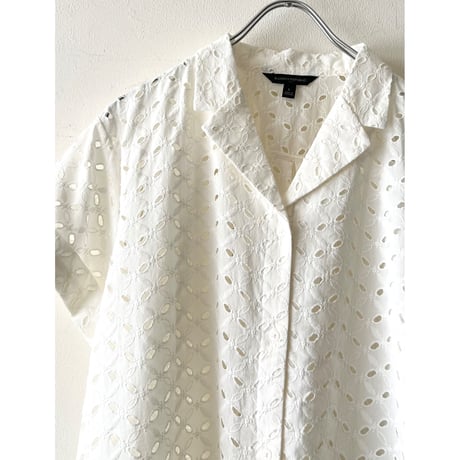 Banana Republic Cut Lace Design Blouse (白)