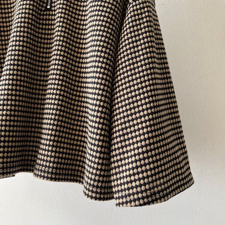 Dot Pattern Half Zip Short Knit