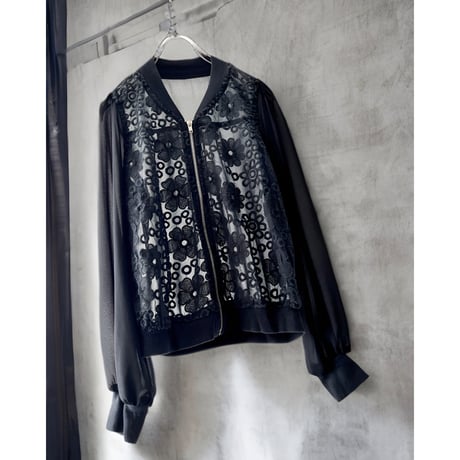 Lace Design Sheer Short JKT