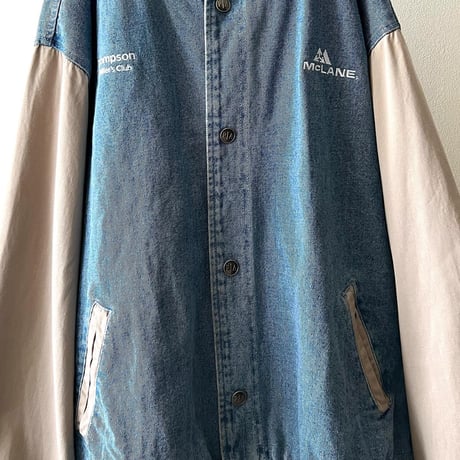 80-90's Embroidery Logo Denim Award JKT