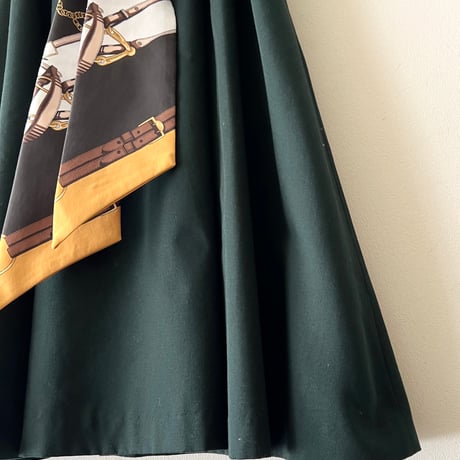Scarf Ribbon Velt Medium Flare Skirt