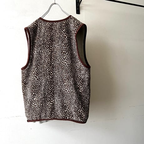 Vintage Leopard Pattern Boa Vest