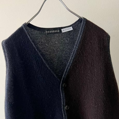 Bi-color Design Cashmere Wool Vest