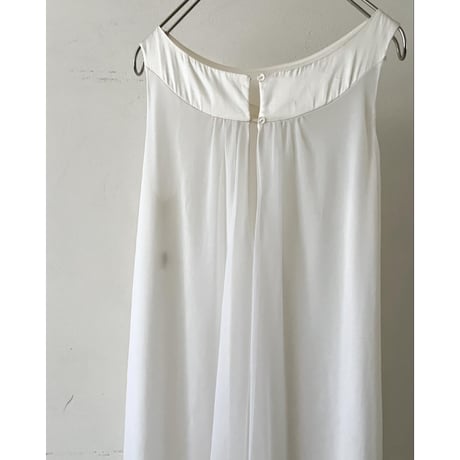 60's Vintage GOSSARD ARTEMIS Embroidery Design No Sleeve Maxi Dress