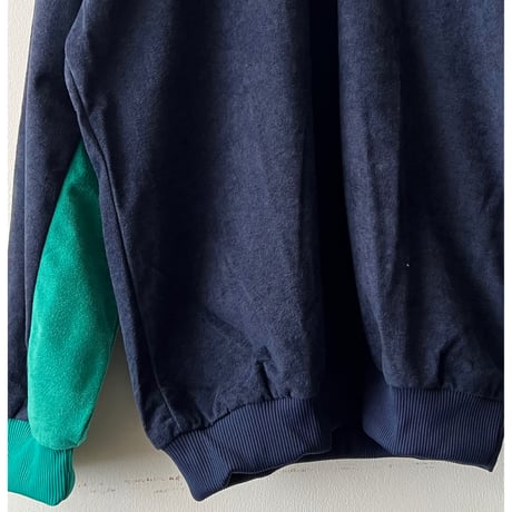 French Navy Velvet Training Sweat (deadstock/ size:88,L程度)