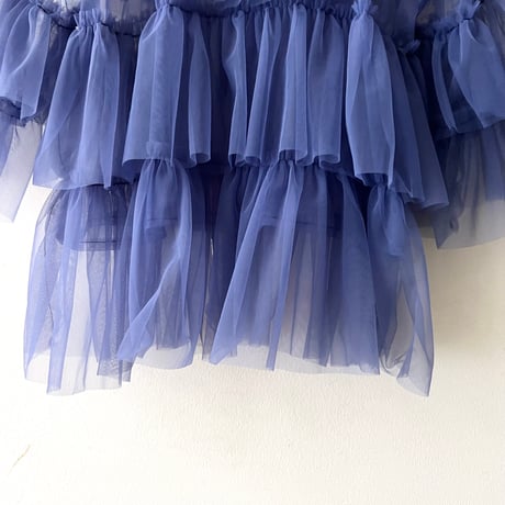Sheer Tulle Ruffle Top