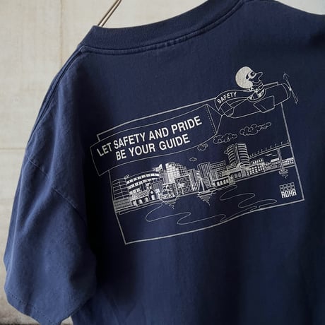 90's ONEITA Back Print Design Pocket Tee (made in USA)