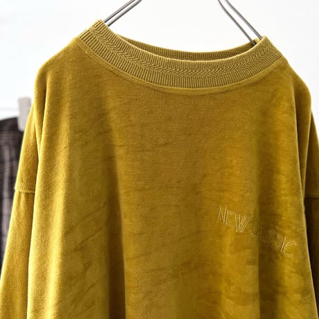 US Vintage Embroidery Logo Velours Shirt "NEW CLASSIC"