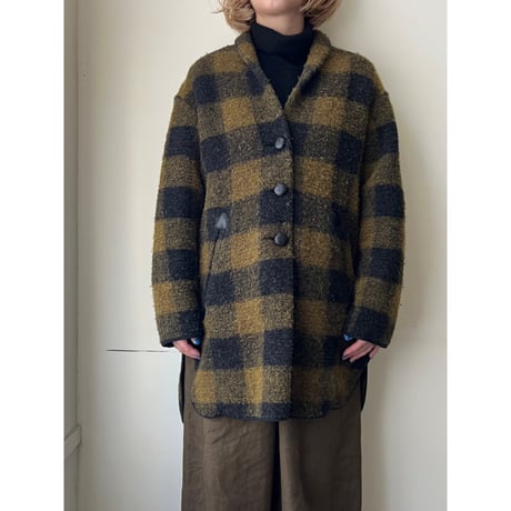 ISABEL MARANT ÉTOILE Plaid Pattern Wool Coat (made in Poland)