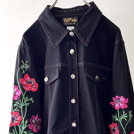 Old Bob Mackie Embroidery Design Denim Shirt