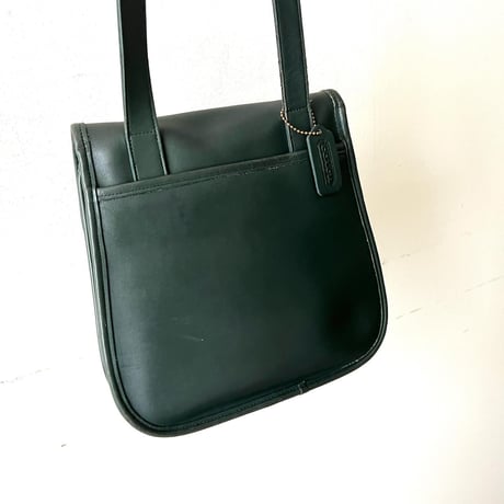 Old Coach "Green" Leather Shoulder Bag