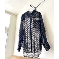 Plaid Pattern Sheer Shirt Blouse