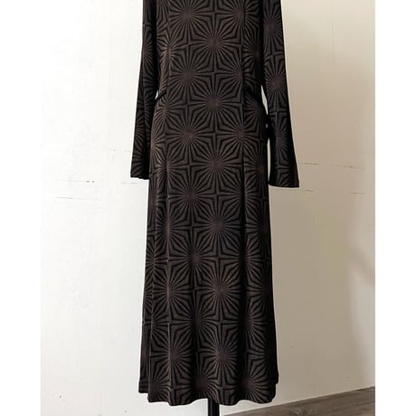Vintage Geometric Pattern China Design Maxi Dress