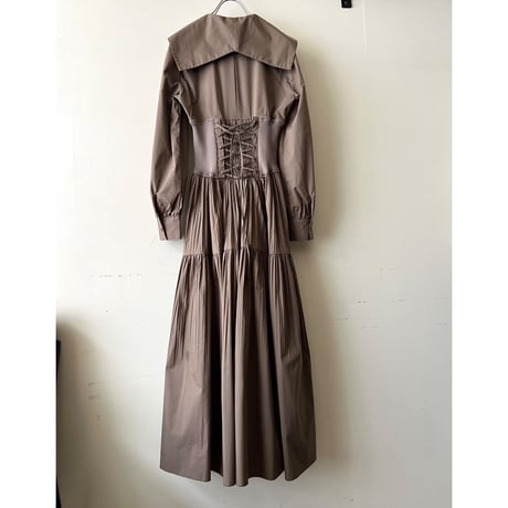 FRAY I.D Waist Rib Big Collar Maxi Dress (jpn)