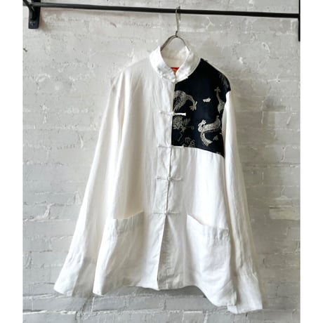 Dragon Design Linen China Shirt JKT