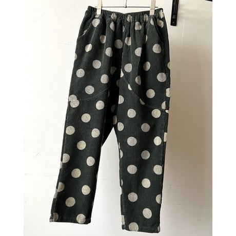 Old Dot Pattern Corduroy Sarrouel-pants