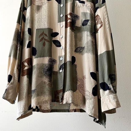 Euro Vintage Art Pattern Rayon Shirt