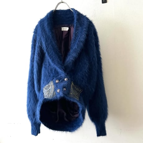 Vintage Leather & Angola Fur Design JKT