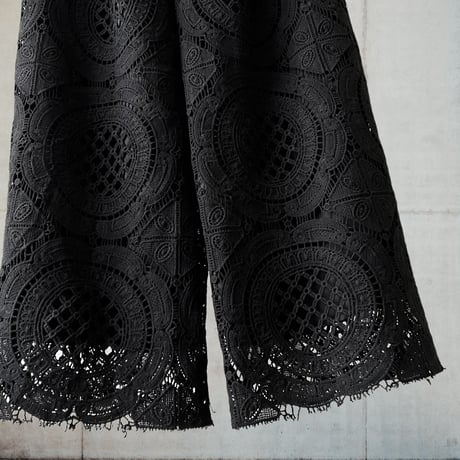 Pattern Lace Design Easy Wide Pants