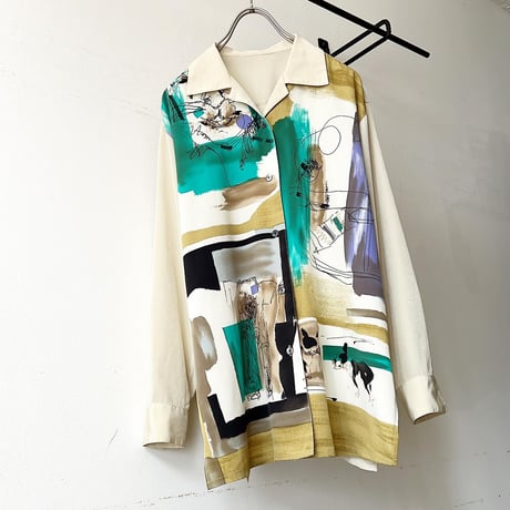 Vintage Art Pattern Shirt Blouse