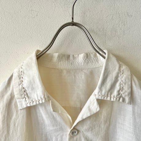 Vintage Painted Design Linen Shirt