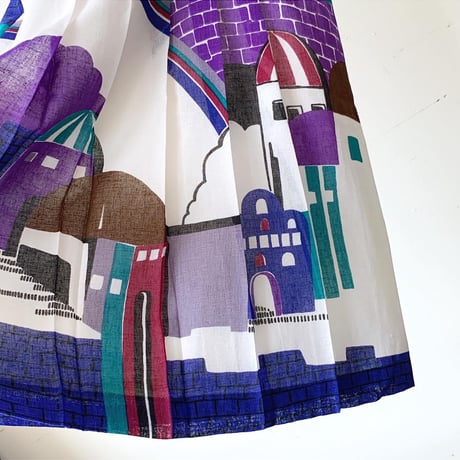 Vintage Pop Art Pattern Half Sleeve Dress