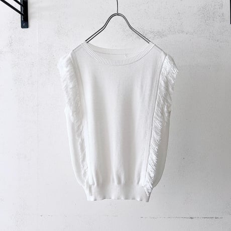 Vintage Fringe Design No Sleeve Summer Knit
