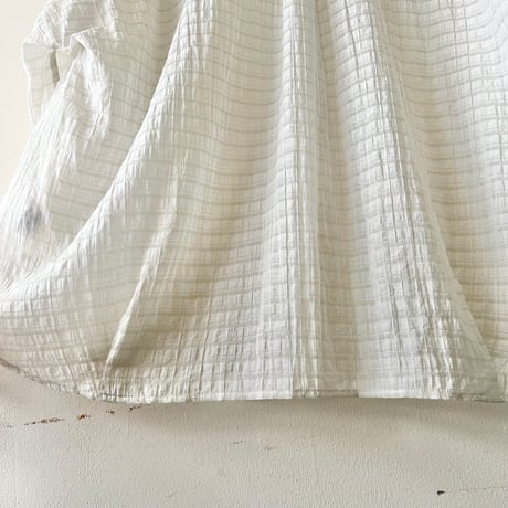 Plaid Pattern Sheer Big Silhouette Shirt