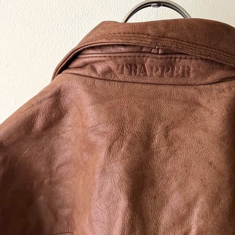 Euro Vintage TRAPPER Zip-up Leather JKT (made in Germany)